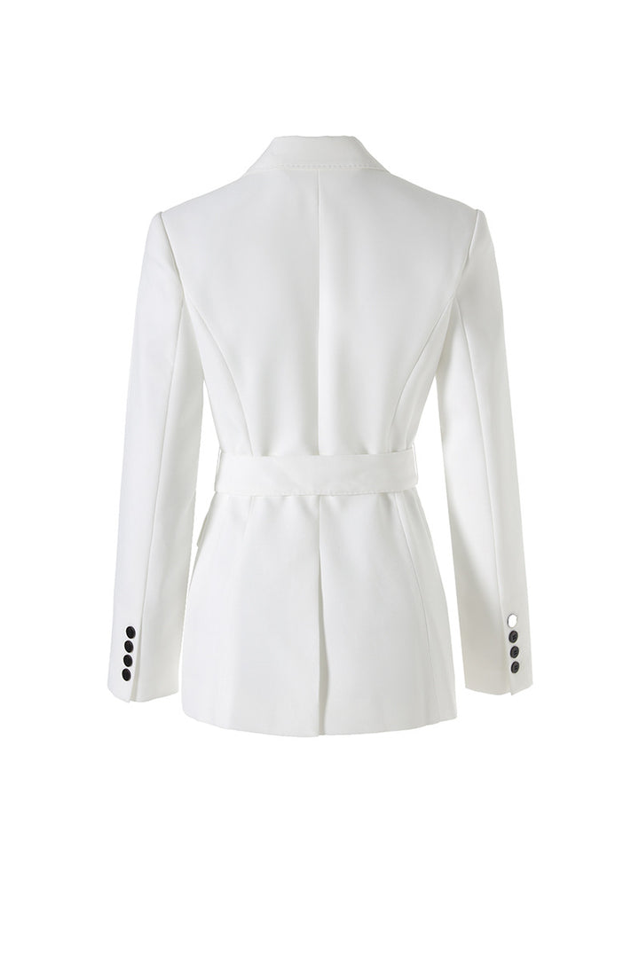 Belted double-breasted tailored blazer – SAVANNA