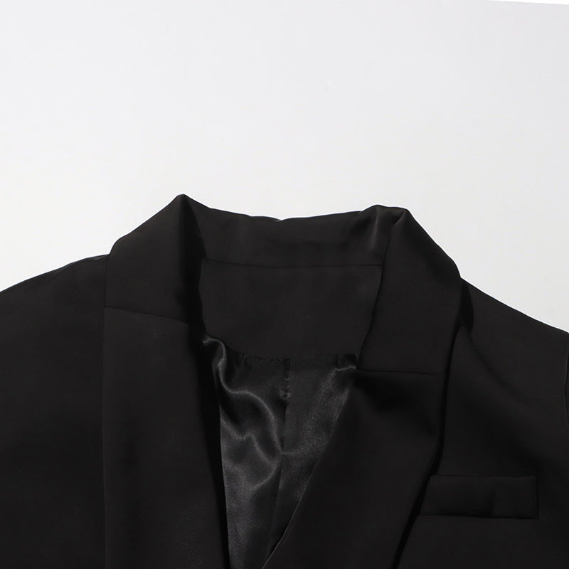 Haut à manches évasées plissées et ensemble jupe longue avec ceinture à la taille – Rosiny 