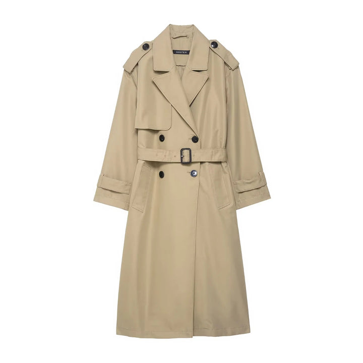 belted double-breasted trench coat – AURORA