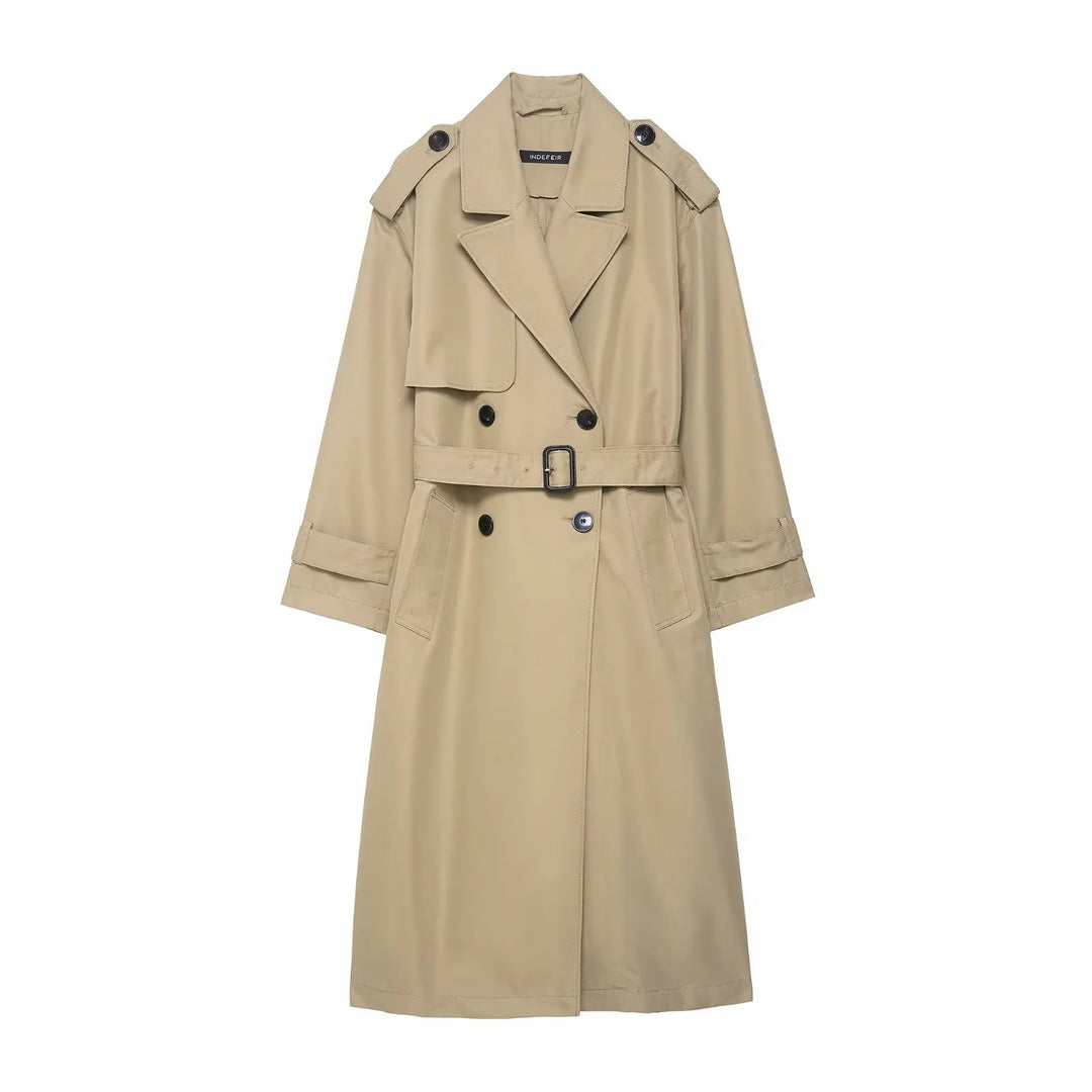 belted double-breasted trench coat – AURORA