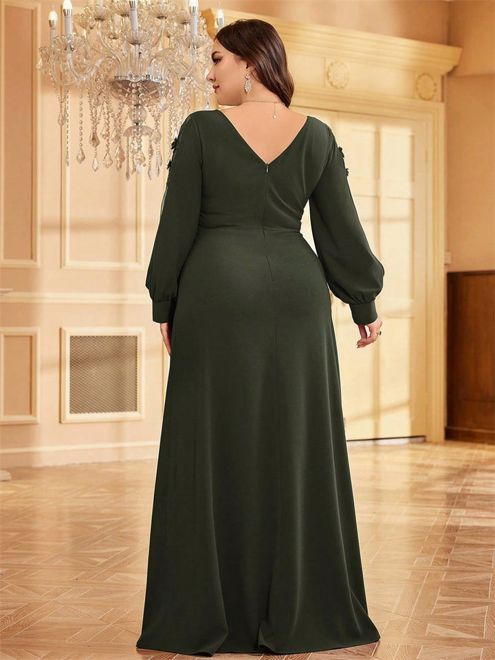 褶皱喇叭袖上衣和高腰裙套装，配腰带 – Rosiny 