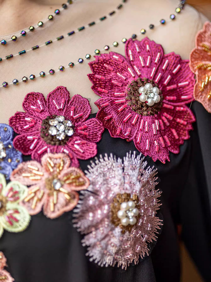 maßgeschneiderter Schlaganzug mit Satin-Puffärmeln – VALENCIA 