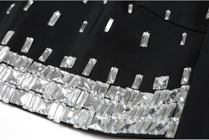 Haut à manches évasées plissées et ensemble jupe longue avec ceinture à la taille – Rosiny 