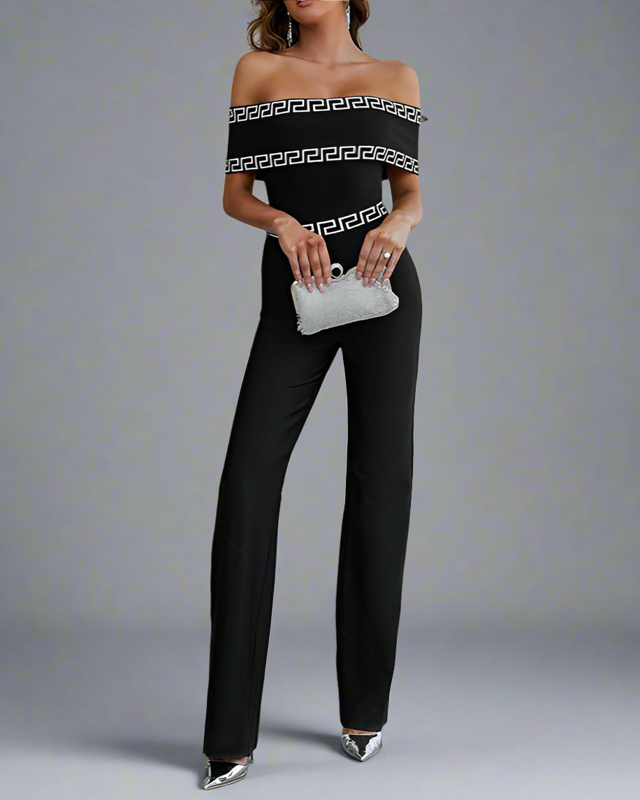 driekwart mouw overslagjurk met pailletten revers en bloemenapplicatie – ALINA 