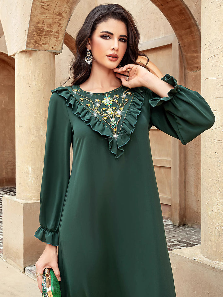 maßgeschneiderter Schlaganzug mit Satin-Puffärmeln – VALENCIA 