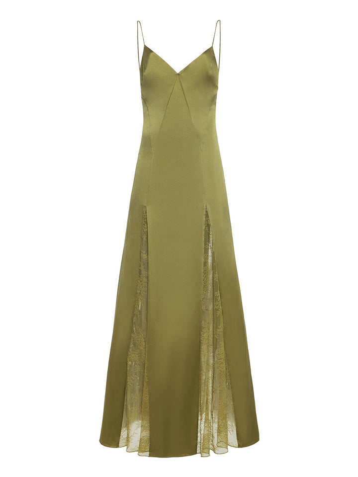 Geplooide top met uitlopende mouwen en maxi-rok set met tailleband – Rosiny 