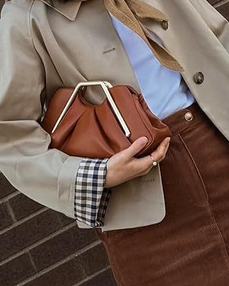 sac cabas en rotin tissé avec doubles poignées en cuir – LÉONIE 