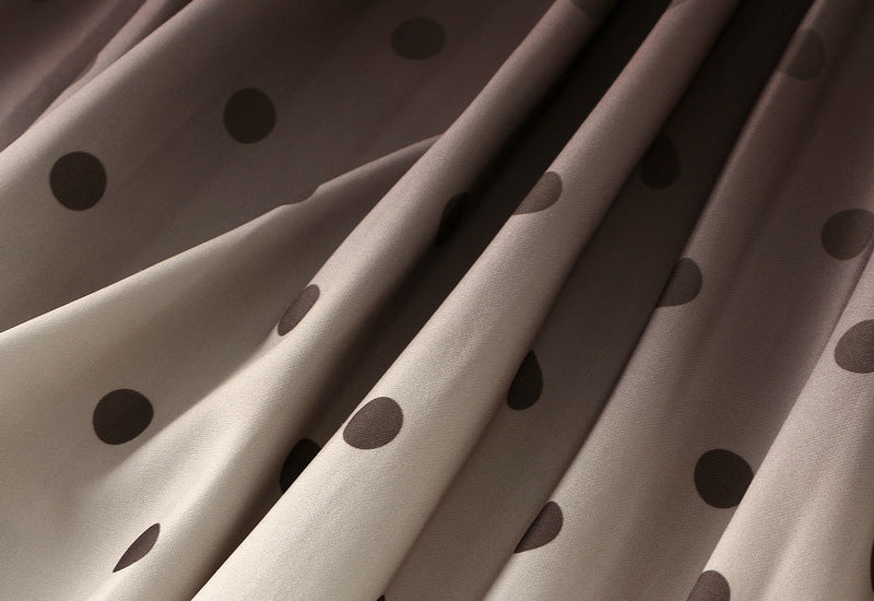 ombre pleated midi skirt with polka dot print – SOIRÉE