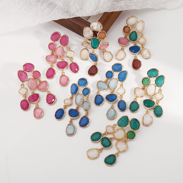 collier chaîne multicolore avec breloques de mer en émail - CORALIA 