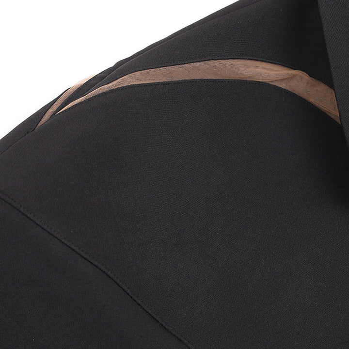 Geplooide top met uitlopende mouwen en maxi-rok set met tailleband – Rosiny 