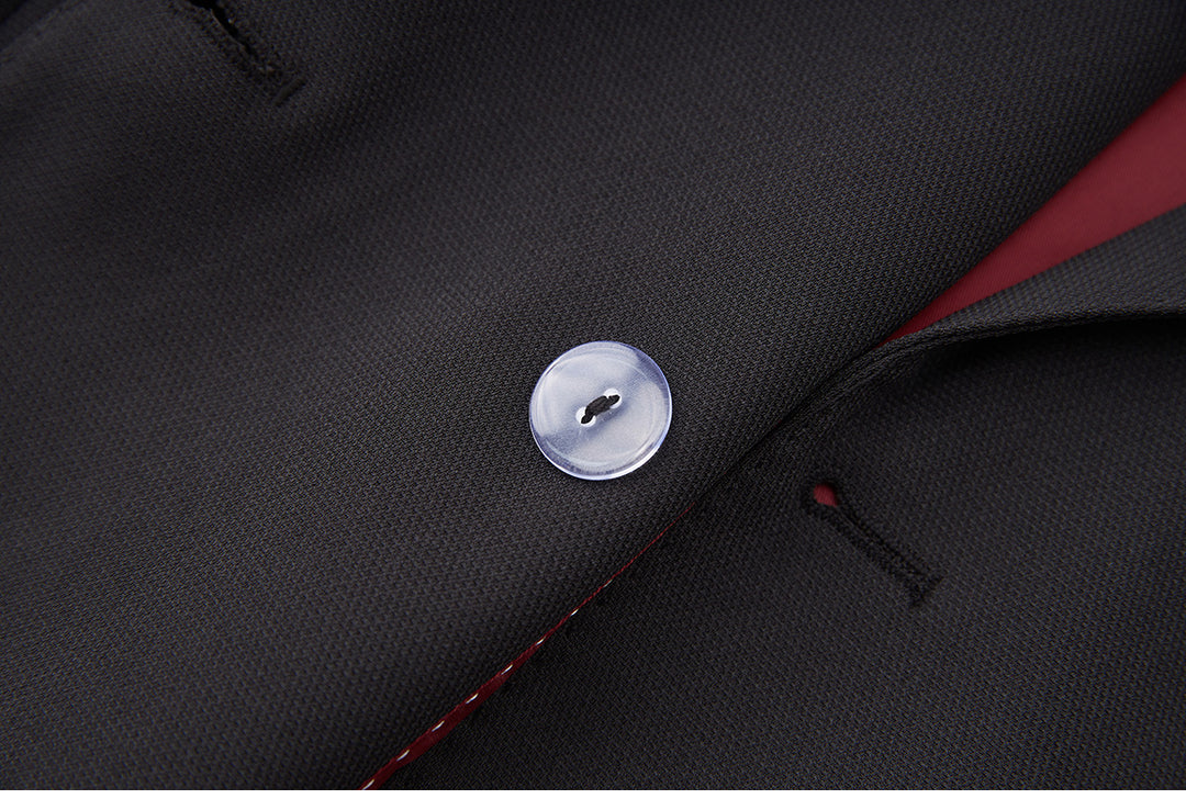 double-breasted tailored blazer with gold buttons – ROUGE