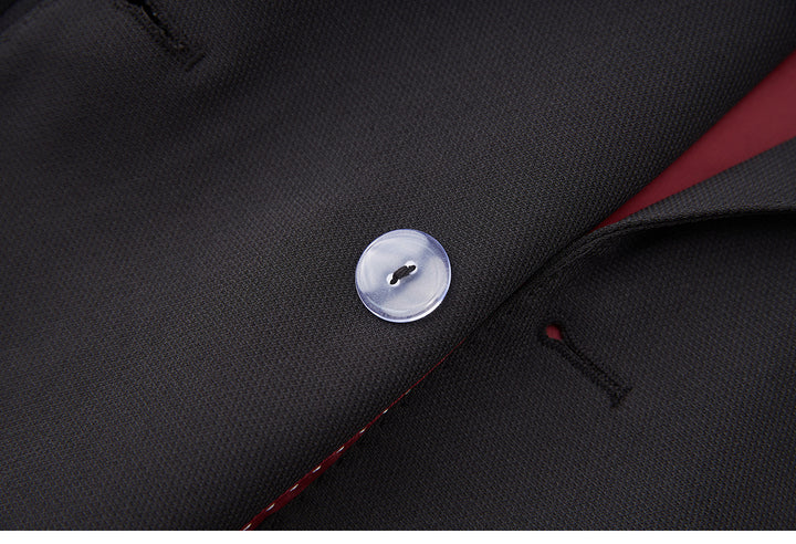 double-breasted tailored blazer with gold buttons – ROUGE