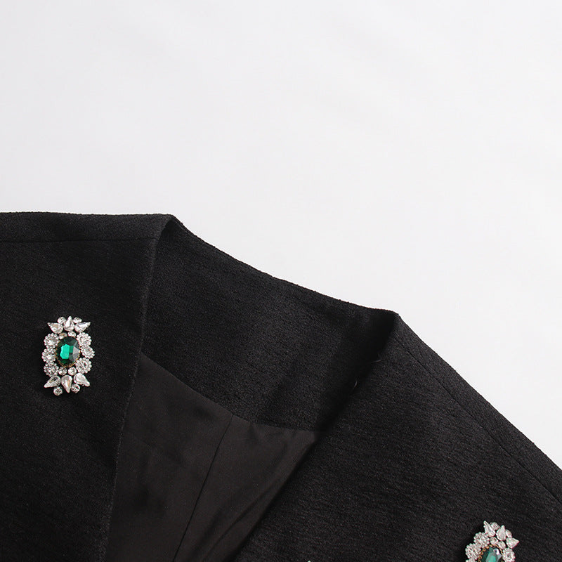 Geplooide top met uitlopende mouwen en maxi-rok set met tailleband – Rosiny 