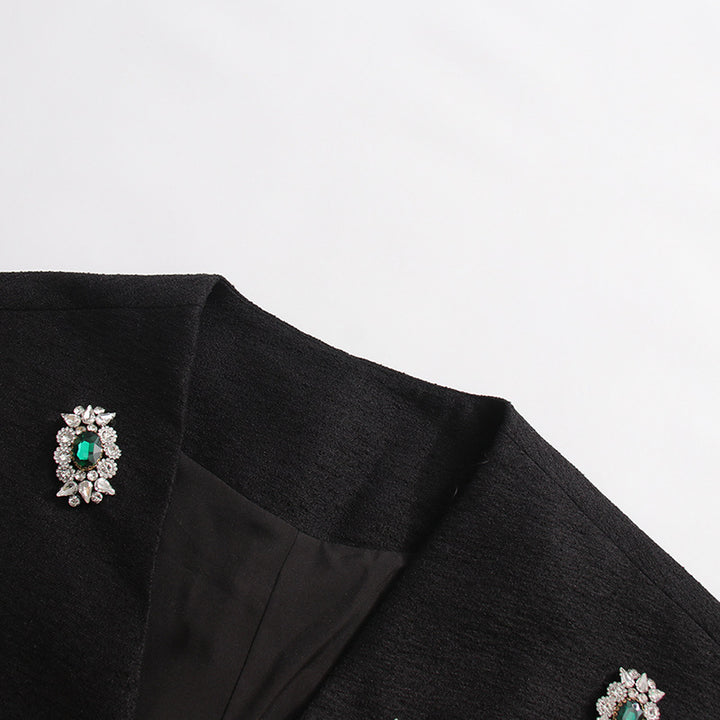 Geplooide top met uitlopende mouwen en maxi-rok set met tailleband – Rosiny 