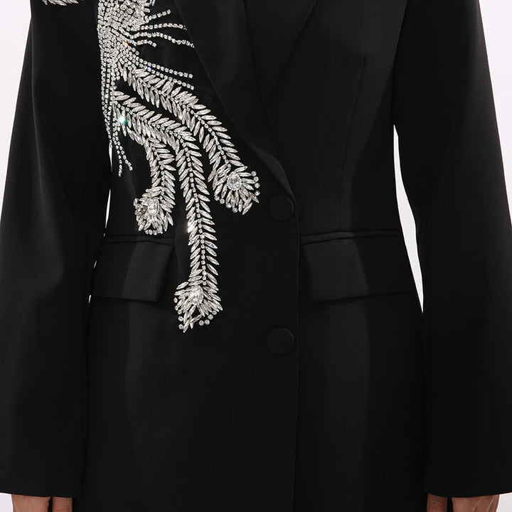 tailored blazer with crystal phoenix embroidery – PHOENIX