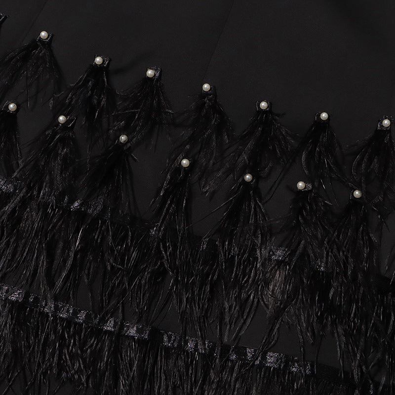 Haut à manches évasées plissées et ensemble jupe longue avec ceinture à la taille – Rosiny 