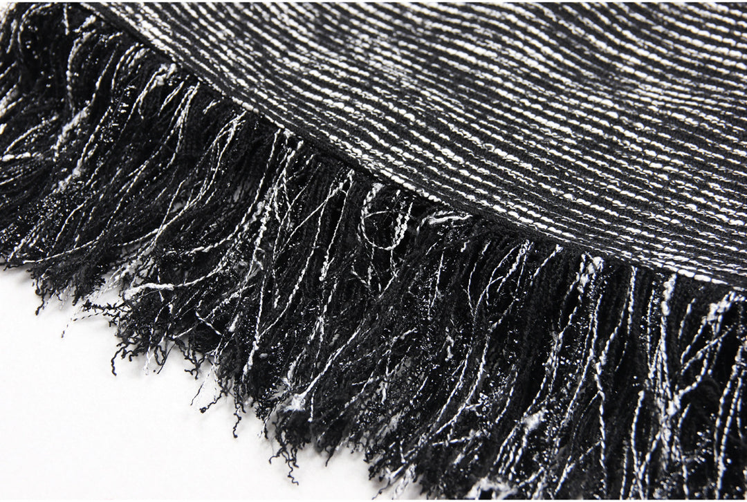 Geplooide top met uitlopende mouwen en maxi-rok set met tailleband – Rosiny 