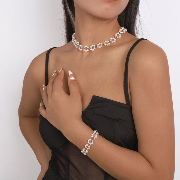 pearl choker and bracelet set – GRACE