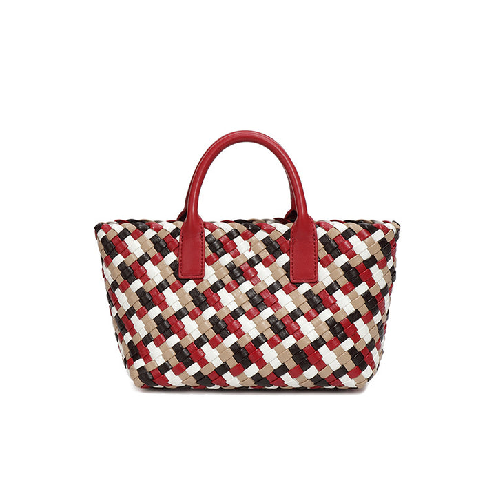 Woven Leather Tote Bag with Matching Wallet – ÉLORA
