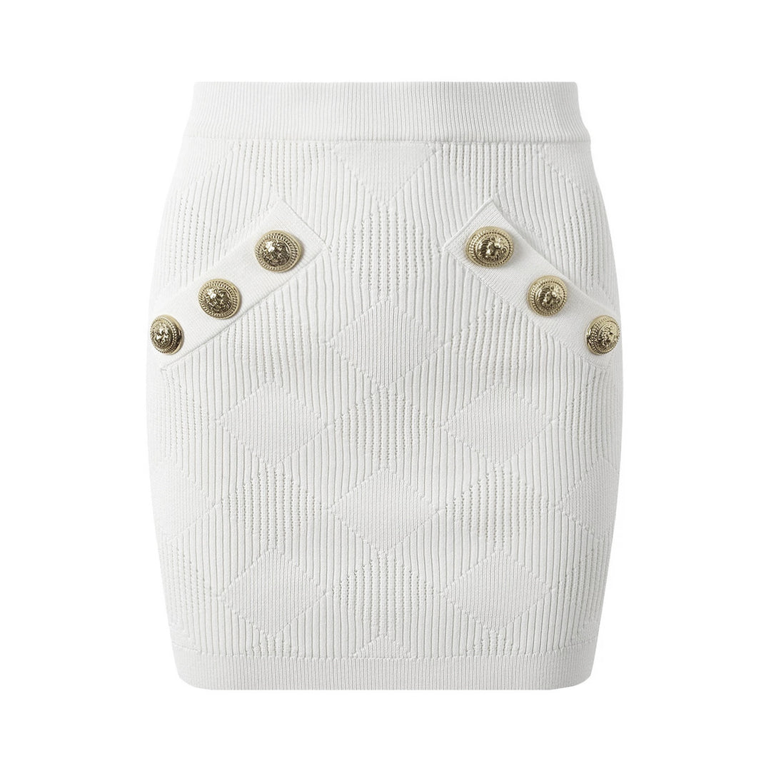 褶皱喇叭袖上衣和高腰裙套装，配腰带 – Rosiny 