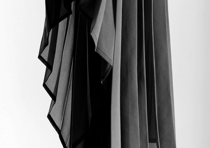 pleated cape sleeve blazer – CAMILA