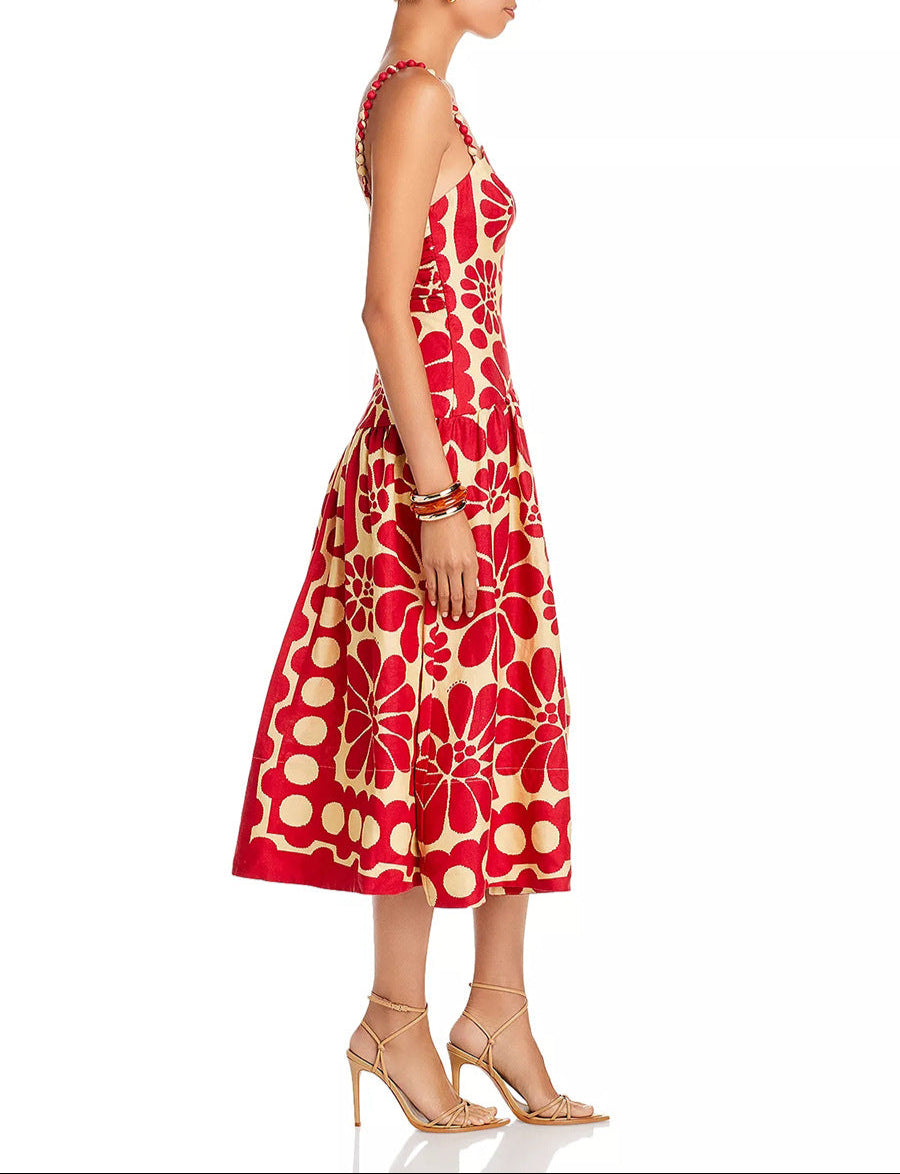 Plissiertes Oberteil mit ausgestellten Ärmeln und Maxirock-Set mit Taillengürtel – Rosiny 