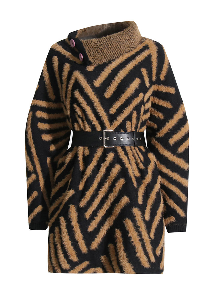 Geplooide top met uitlopende mouwen en maxi-rok set met tailleband – Rosiny 