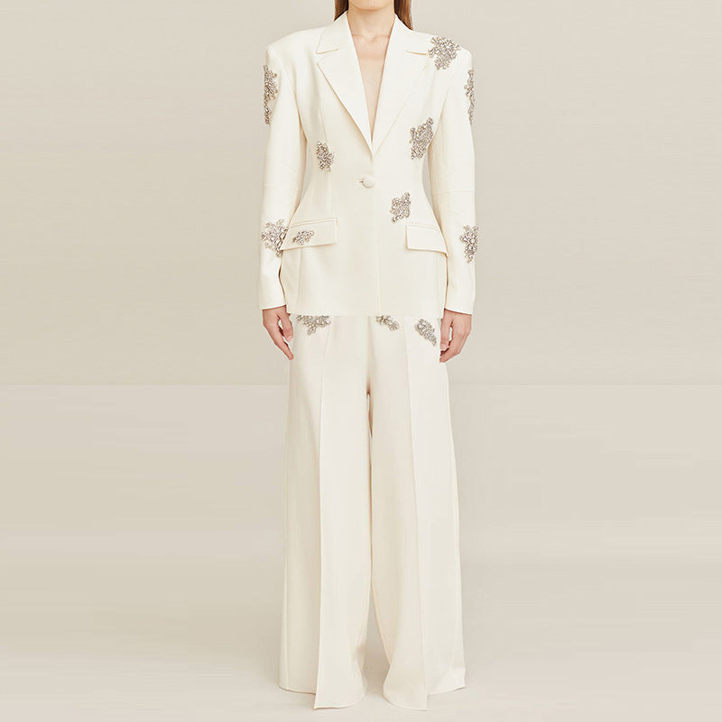 Embellished Tailored Blazer Suit – JEWEL