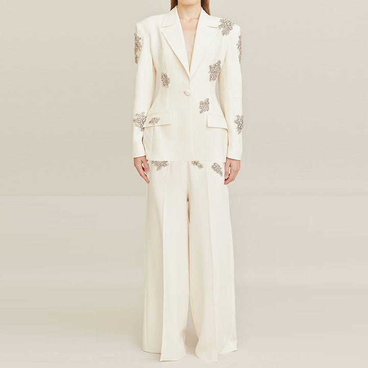 Embellished Tailored Blazer Suit – JEWEL