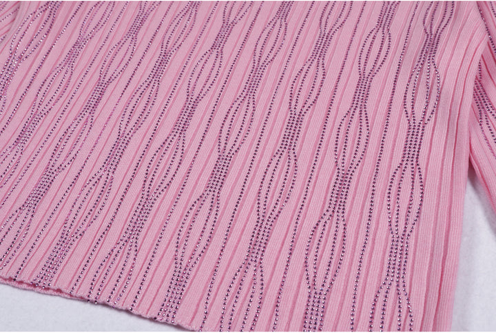 بلوزة محبوكة بأكمام طويلة وملمس شفاف - نوراترو