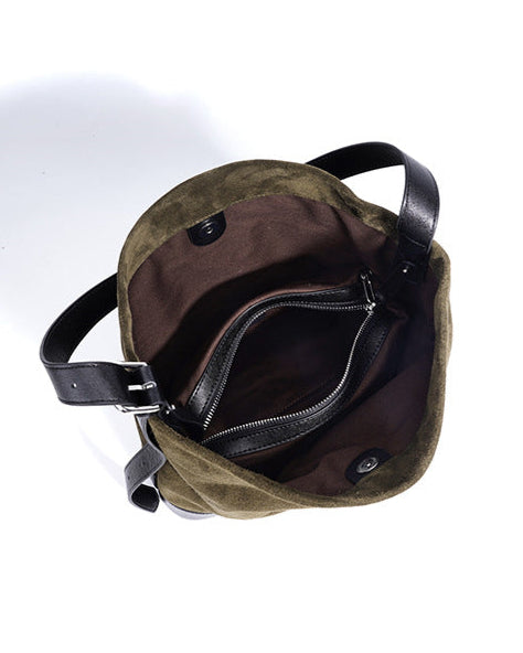 gewebte Rattan-Tragetasche mit doppelten Ledergriffen – LÉONIE 