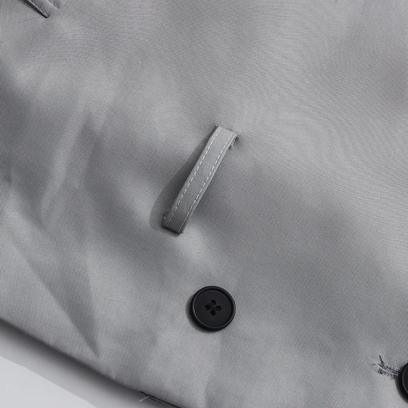 جاكيت ترنش مزدوج الصدر بحزام وياقة عالية - أستريلي