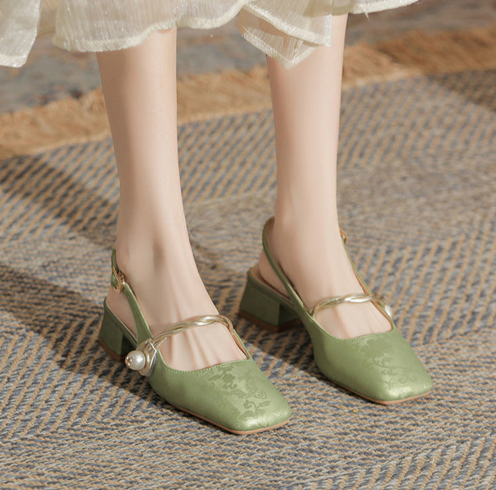 褶皱喇叭袖上衣和高腰裙套装，配腰带 – Rosiny 