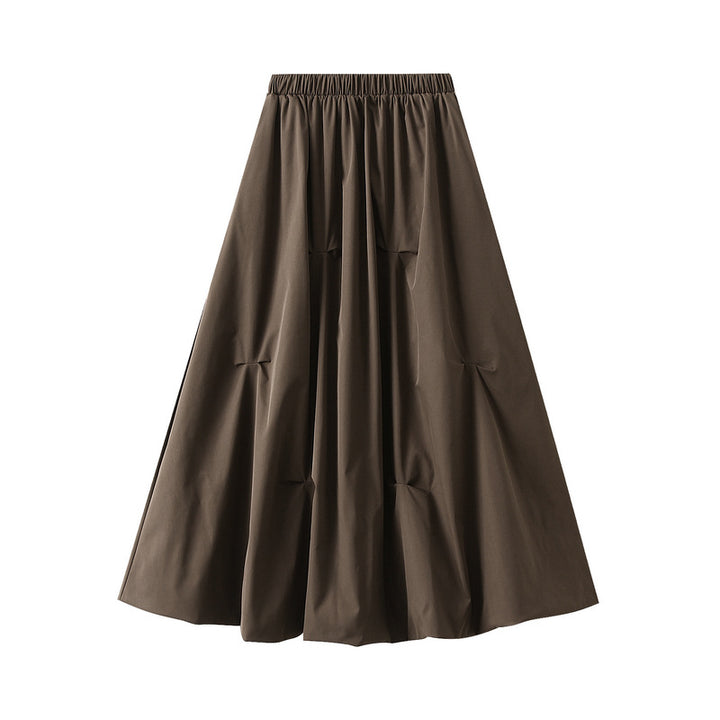 structured volume maxi skirt with gathered folds – NOVA