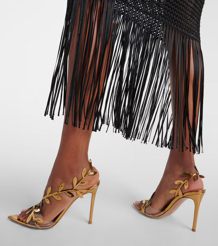 Haut à manches évasées plissées et ensemble jupe longue avec ceinture à la taille – Rosiny 