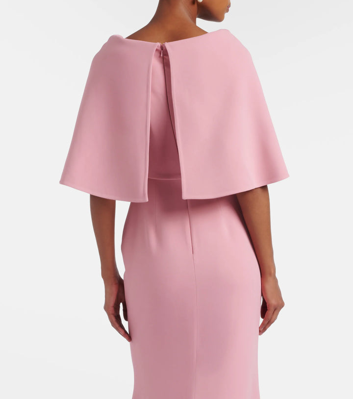 Blush Cape Bow Gown - Roselle