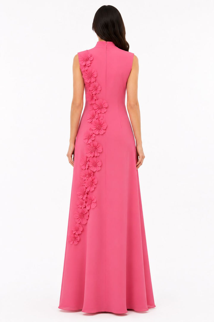 3D Floral A-Line Gown - Azalea