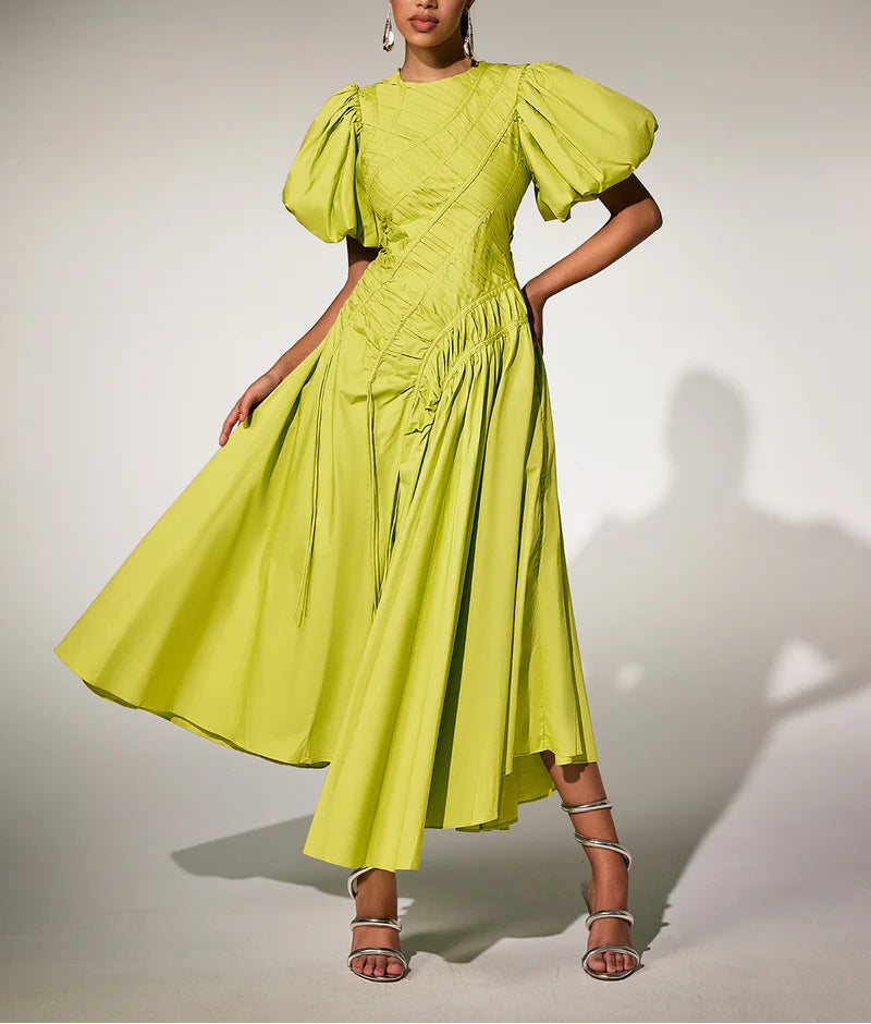 فستان بليزر مُفصّل بترتر - فوشيا