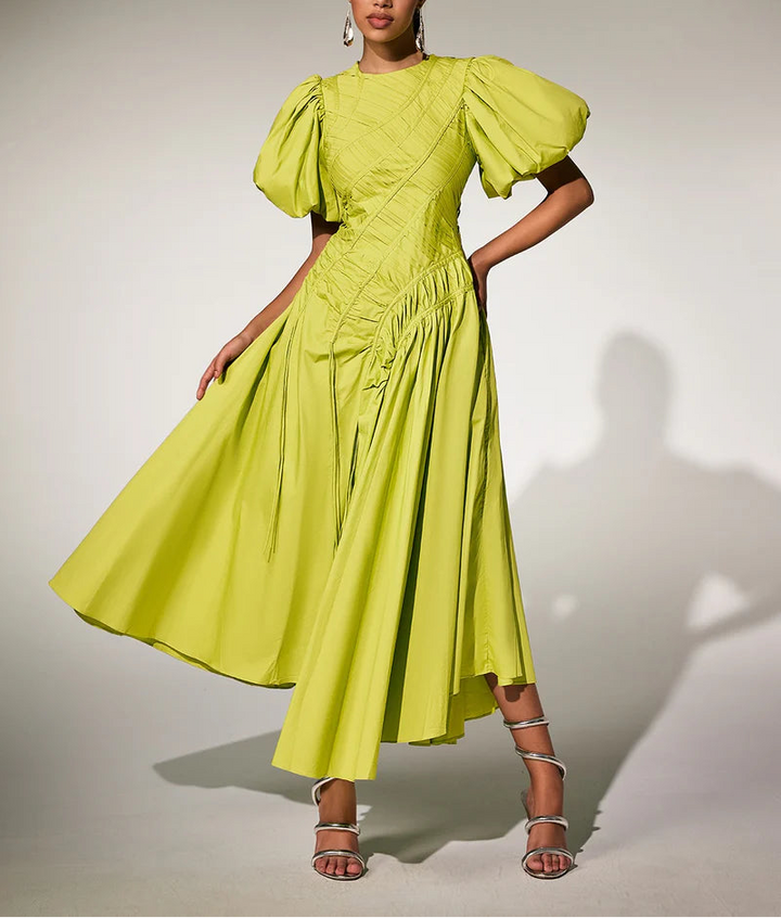 فستان بليزر مُفصّل بترتر - فوشيا