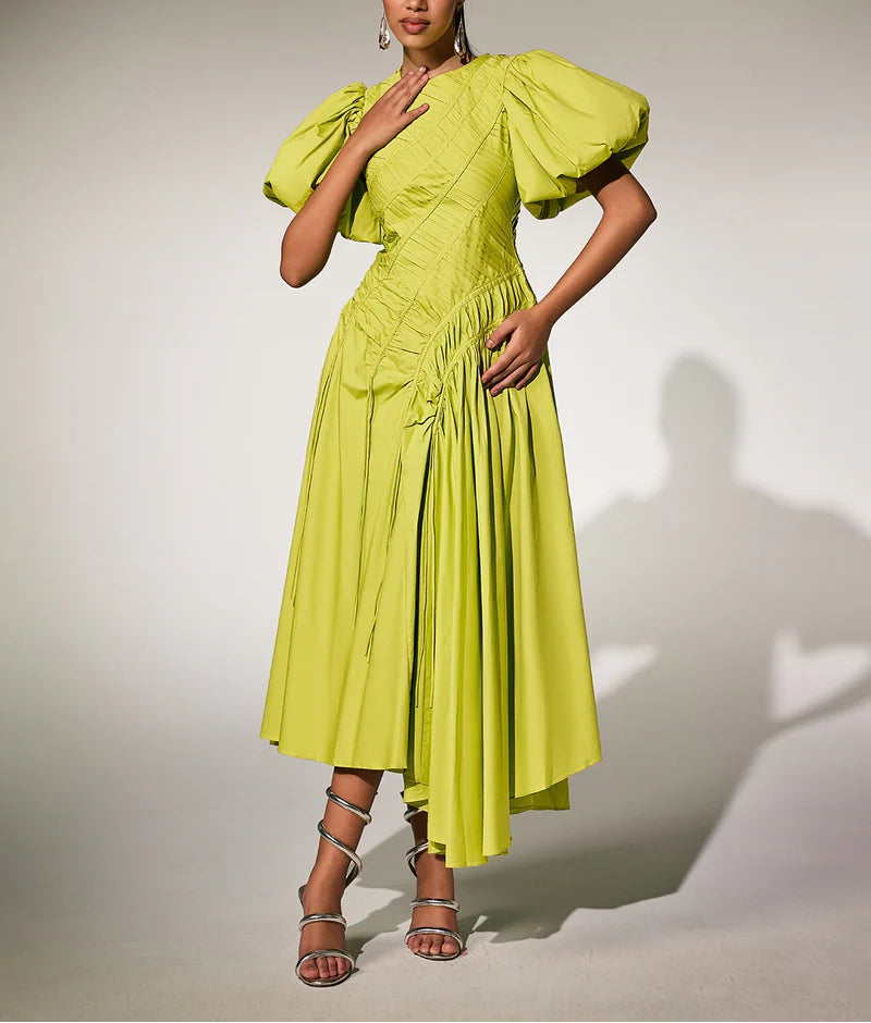 فستان بليزر مُفصّل بترتر - فوشيا