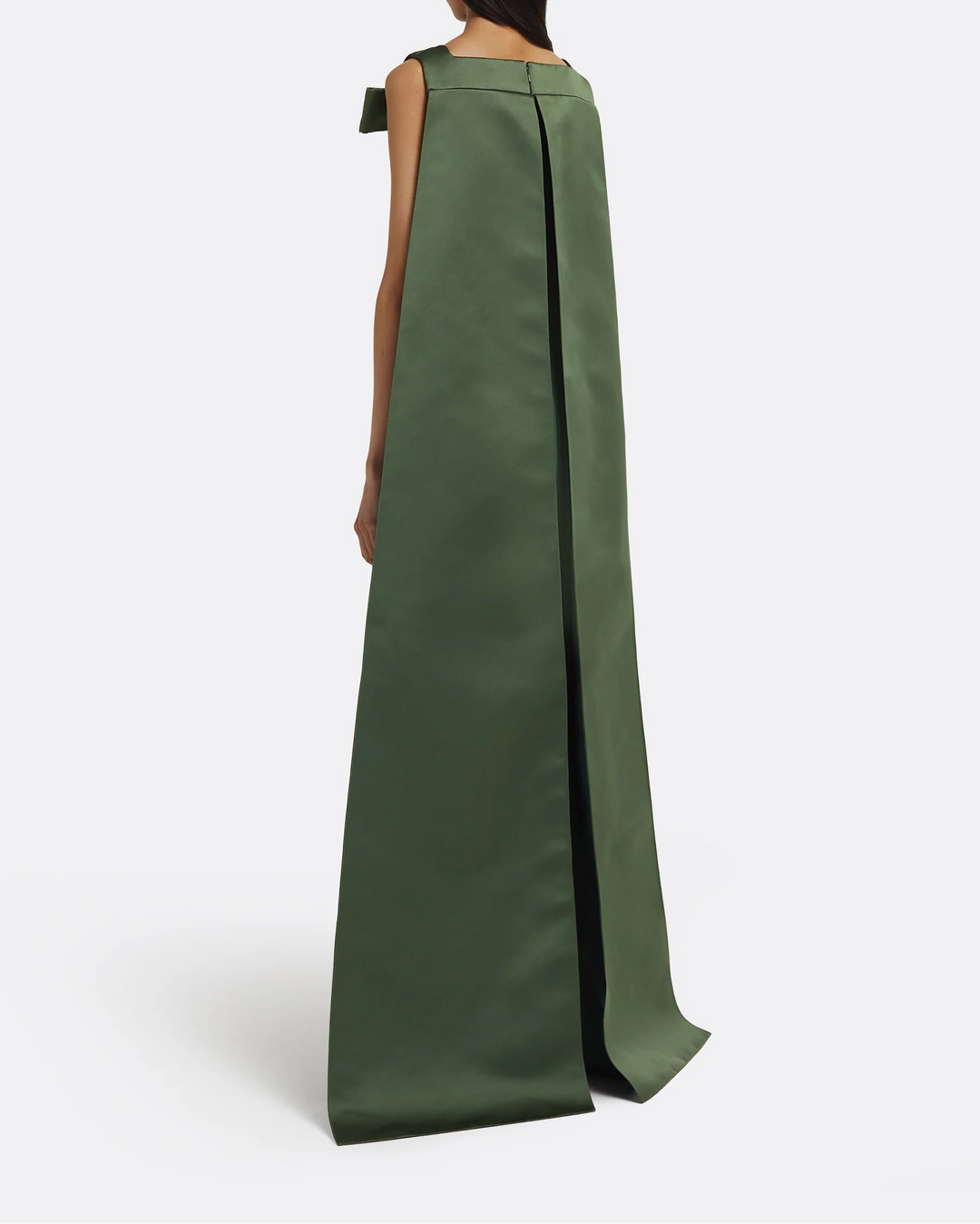 sleeveless column gown with satin bow neckline – EMERALDINE