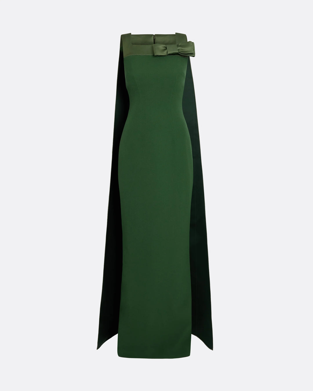 sleeveless column gown with satin bow neckline – EMERALDINE