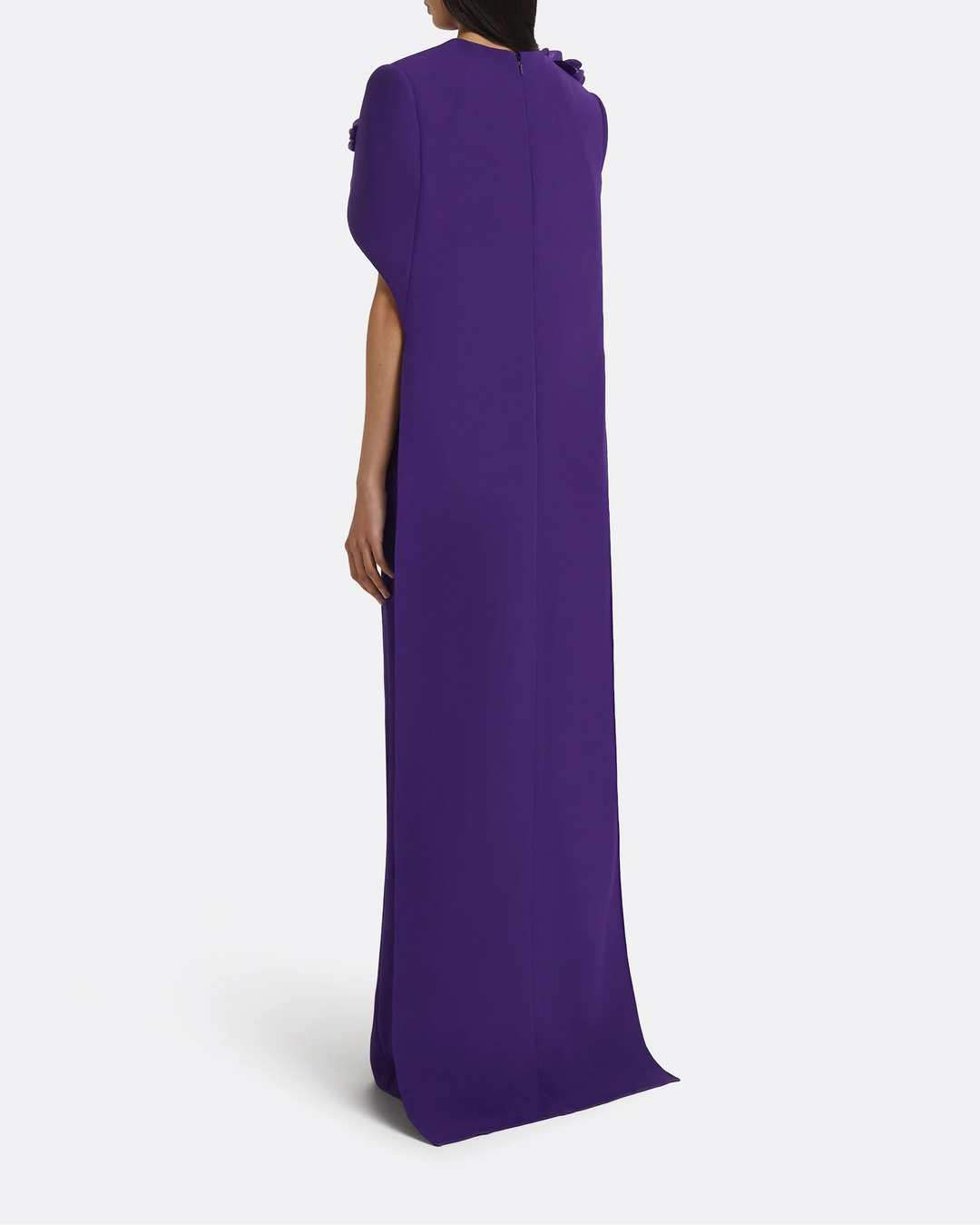 فستان عمودي مع عباءة مزينة بالزهور – فيولا