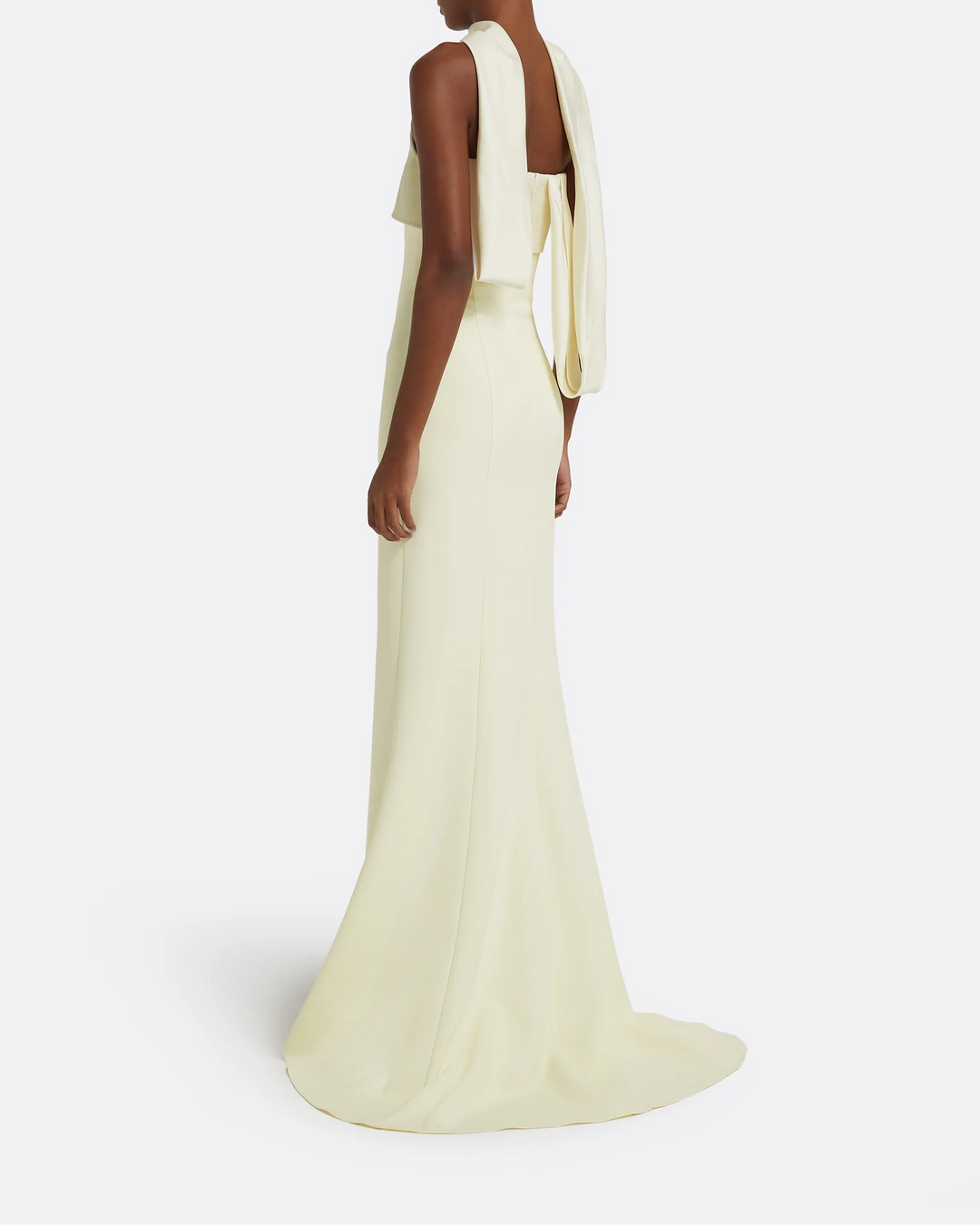 strapless column gown with sculpted collar – SORAYA