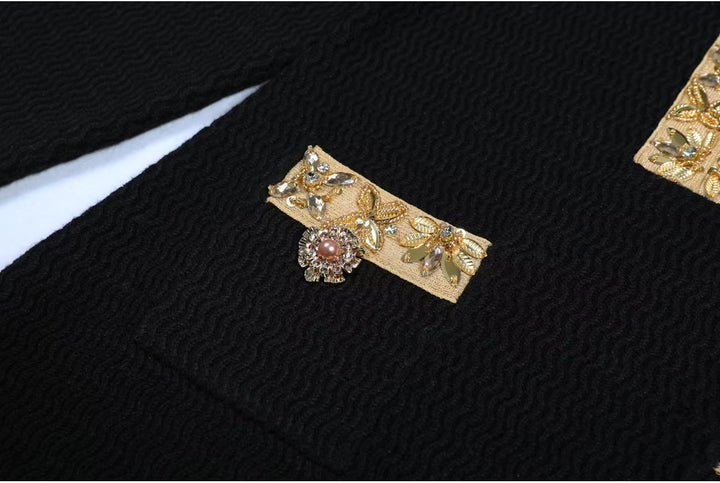 Plissiertes Oberteil mit ausgestellten Ärmeln und Maxirock-Set mit Taillengürtel – Rosiny 