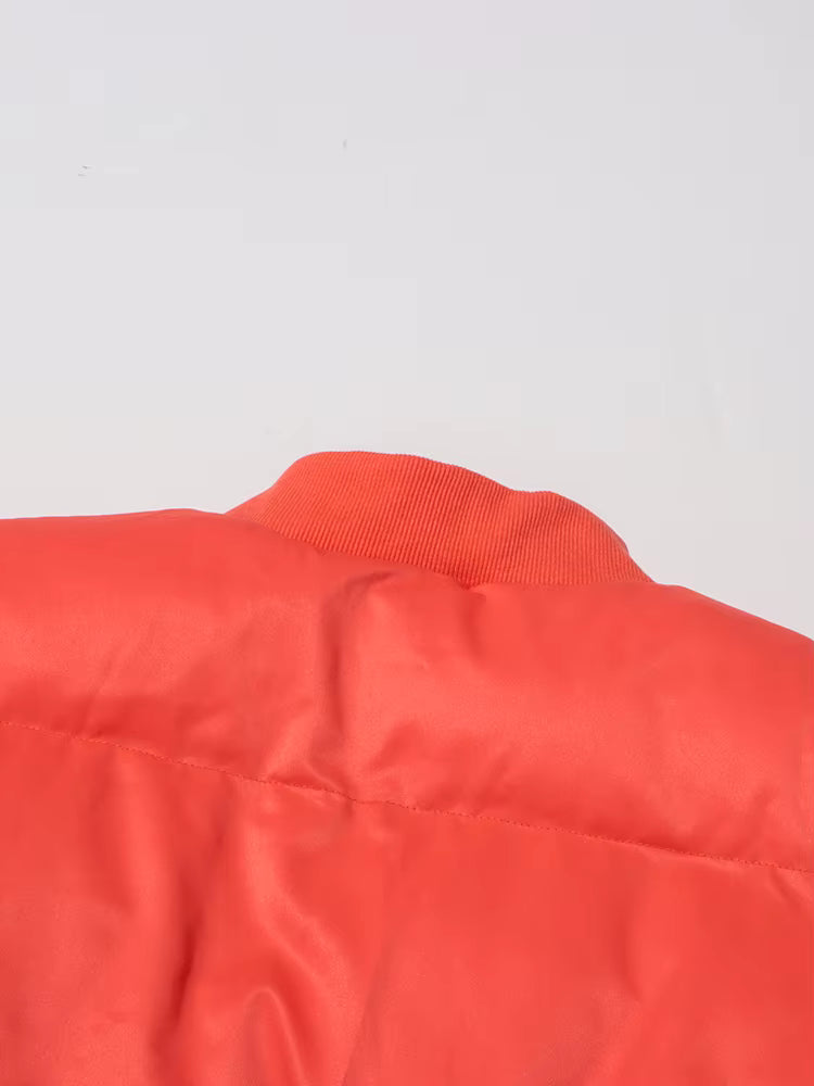 puff-sleeve cropped padded jacket with zip front – ARDENALI