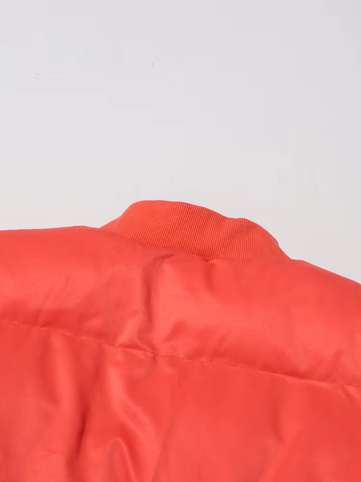 puff-sleeve cropped padded jacket with zip front – ARDENALI