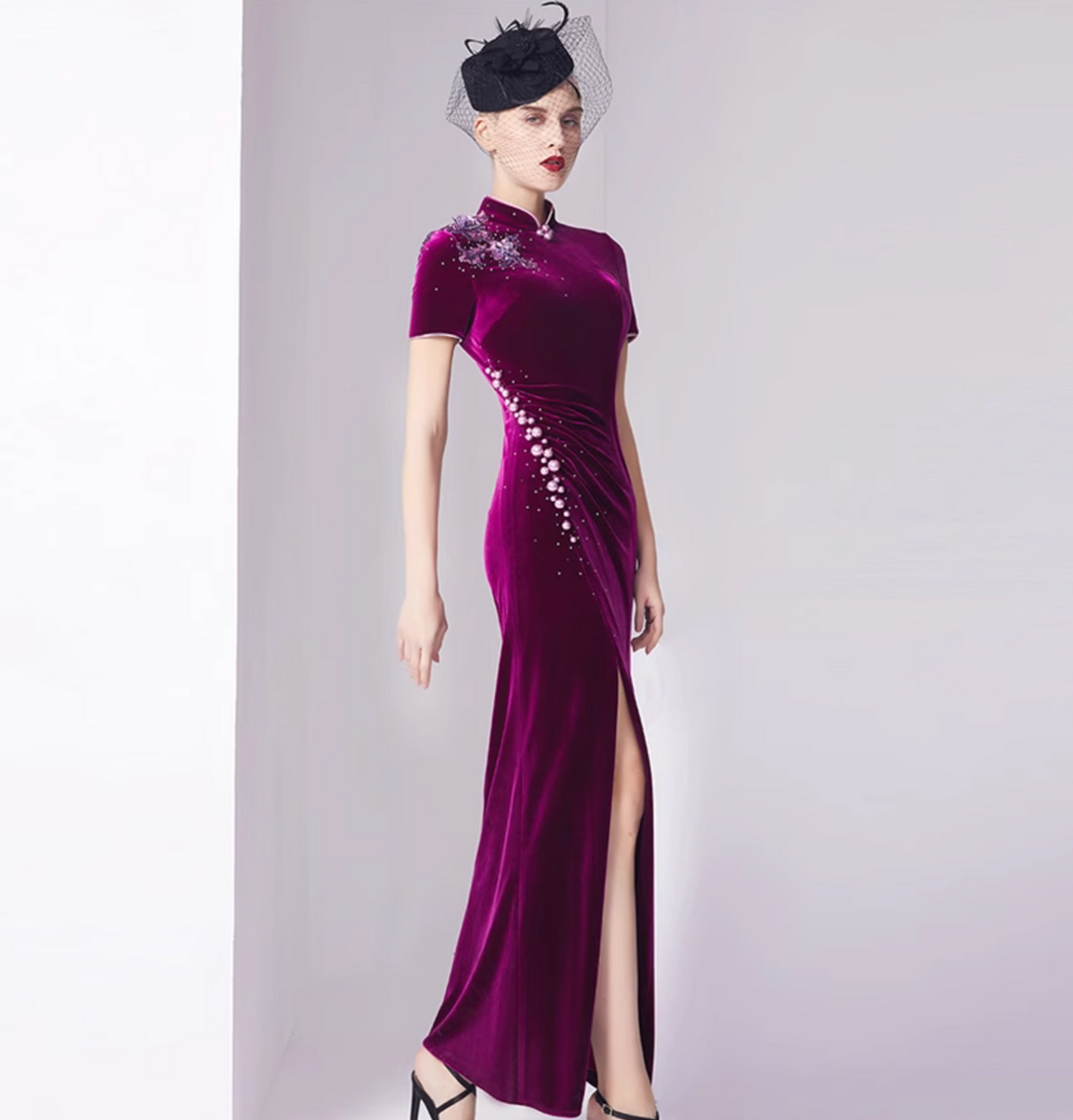 maßgeschneiderter Schlaganzug mit Satin-Puffärmeln – VALENCIA 