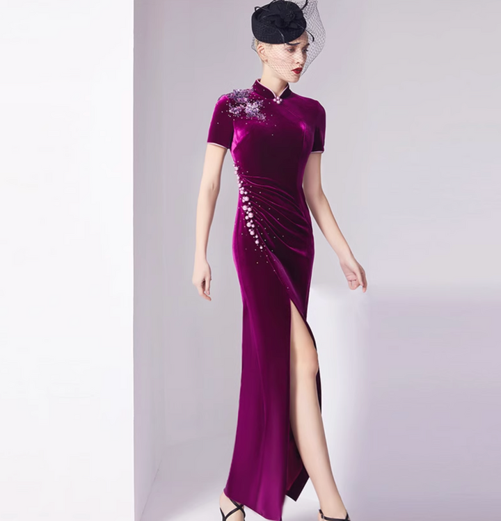 maßgeschneiderter Schlaganzug mit Satin-Puffärmeln – VALENCIA 