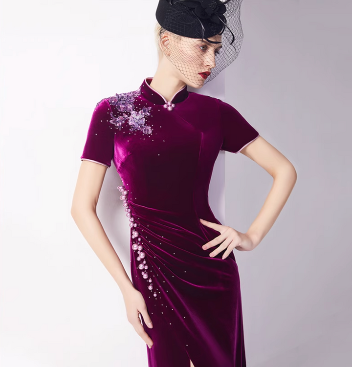 maßgeschneiderter Schlaganzug mit Satin-Puffärmeln – VALENCIA 